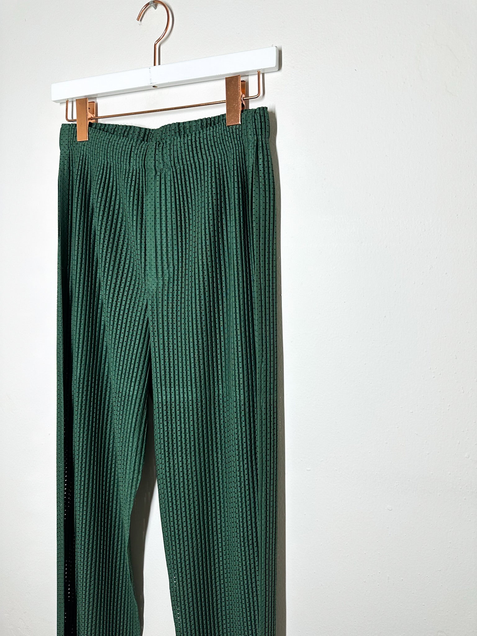 Outer Pleated Mesh Pants