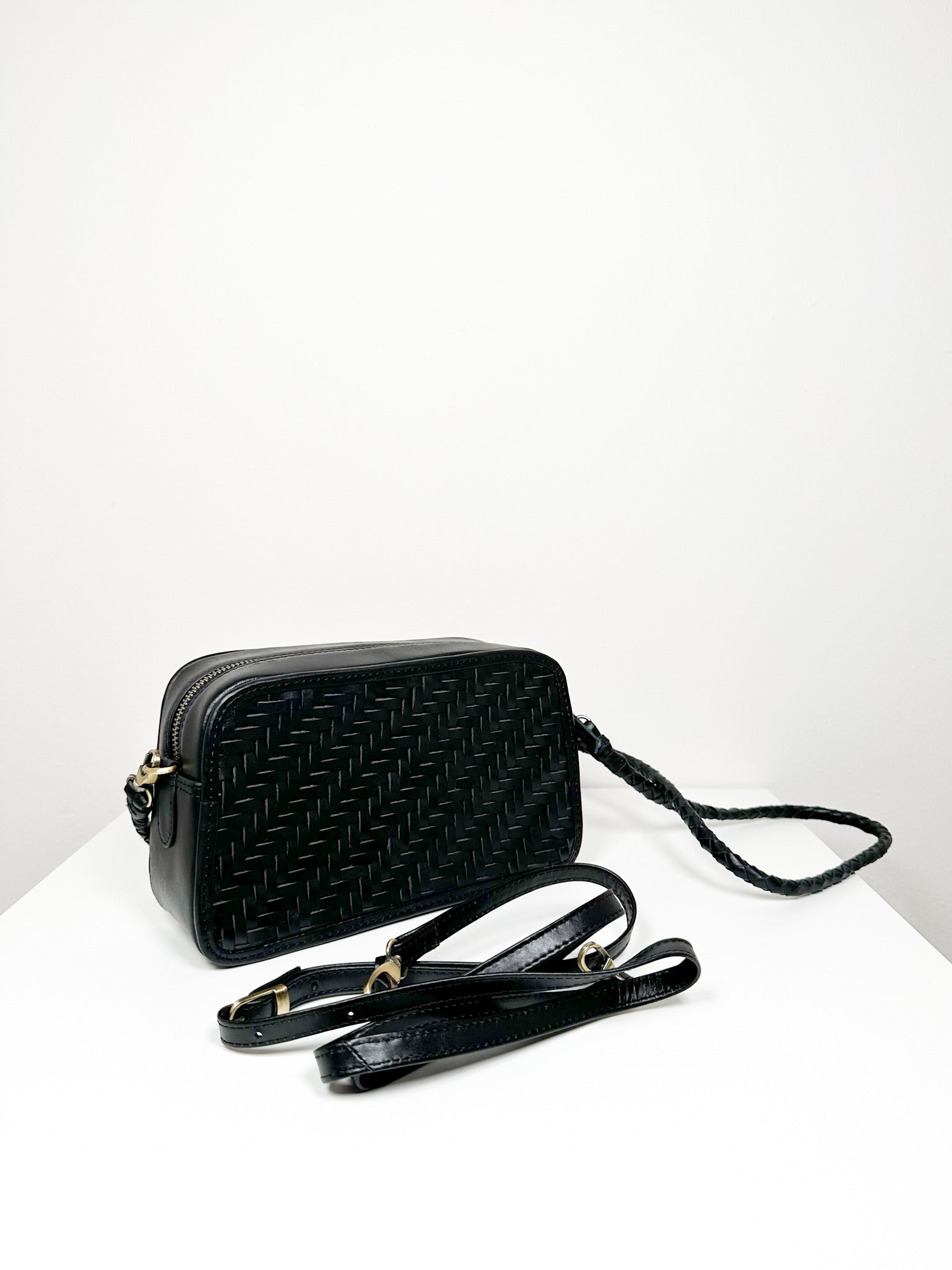 FENDI Mini Camera Case Cross Body Bag in Black